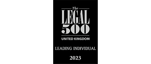 The Legal 500 UK 2023 - Leading individual The Legal 500 UK 2023 - Leading individual